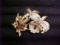 Signed Symphony rhinestone flower brooch