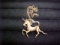 Goldtone unicorn necklace