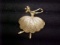 Goldtone dancing ballerina brooch