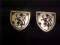 F&S sterling 15th century heraldic lion motif cufflink set