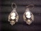 Pretty cameo & faux pearl pierced earring set