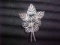 Pretty filigree leaf brooch