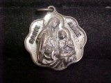 Vintage sterling silver Saint Anne pendant