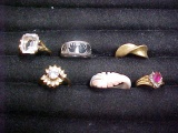 Lot of ladies rings including gold filled