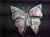 Alpaca abalone butterfly pin