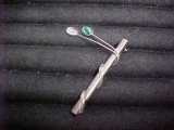Unusual artist signed sterling silver pin