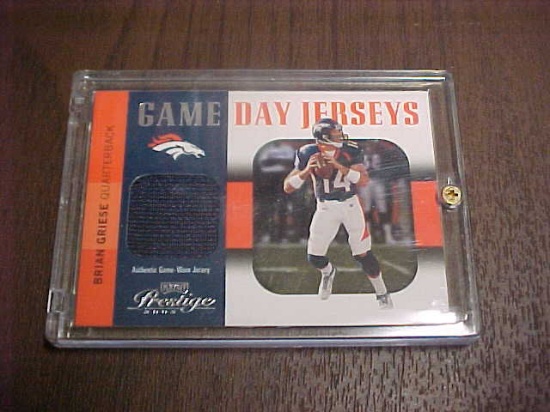 Brian Griese game day jerseys game worn card