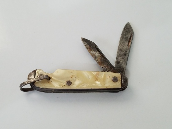 2 blade vintage St. Christopher pocketknife