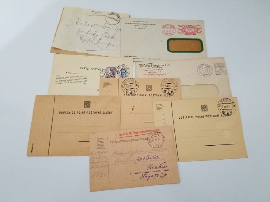 Lot of old envelopes and stamped postal cards