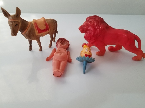 Lot of old celluloid toys