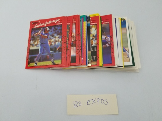 Lot of 80 Montreal Expos NM/MT cards