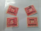 Lot of old stock transfer overprint documentary stamps