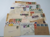 Big lot of old worldwide stamped envelopes