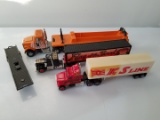 Lot of 3 tractor trailer toys