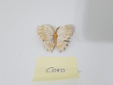 Signed Coro butterfly pin