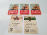 Vintage lot of Boy Scouts registration cards