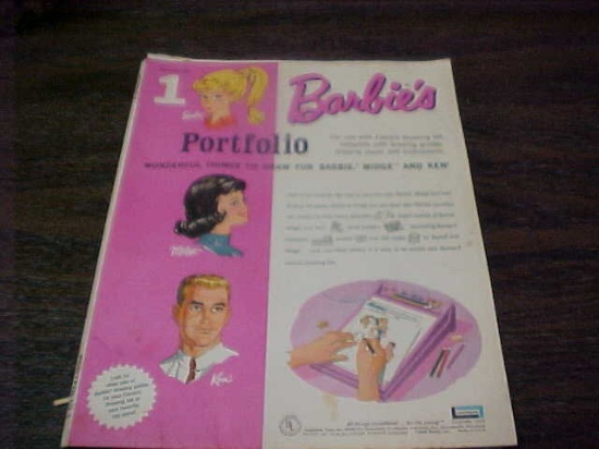 1963 Barbie's portfolio drawing booklet
