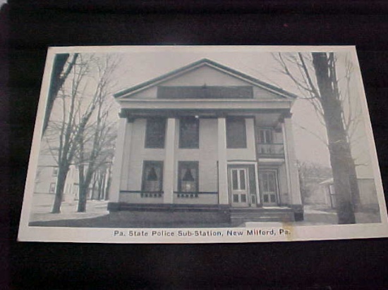 New Milford, Pa. police substation postcard