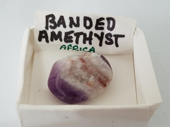 Polished banded amethyst from Africa