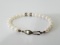 Faux pearl and rhinestone bracelet