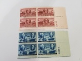 2 MNH 1940's United States plate blocks