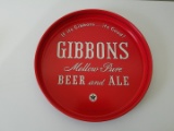 Vintage Gibbons Beer & Ale metal beer tray