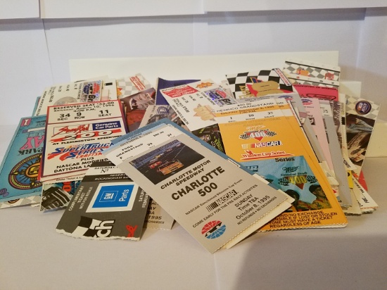 Big lot of Nascar ticket stubs