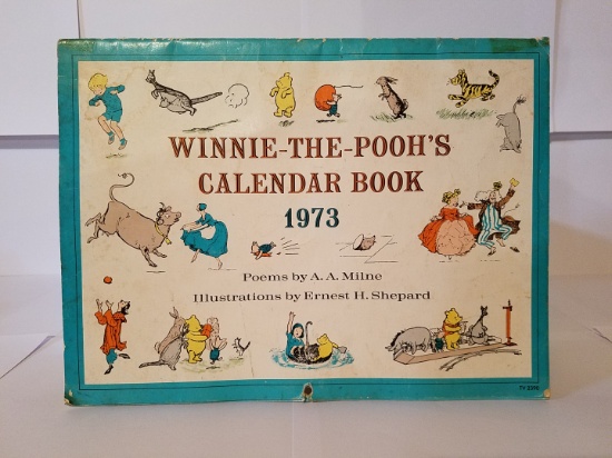 1973 Winnie The Pooh Calendar Book