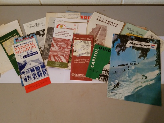 Lot of vintage ephemera brochures