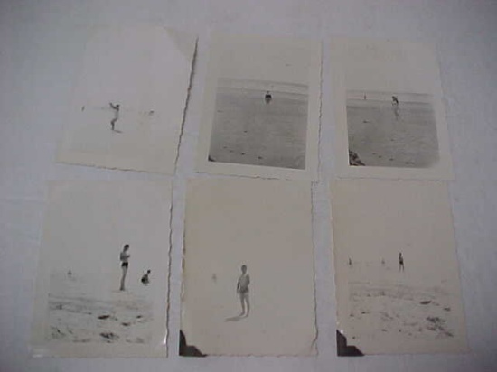 Vintage photo lot of people on the beach
