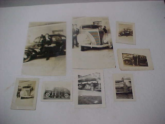 Lot of vintage photos of automobiles