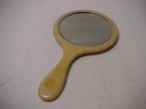 Celluloid vanity hand mirror