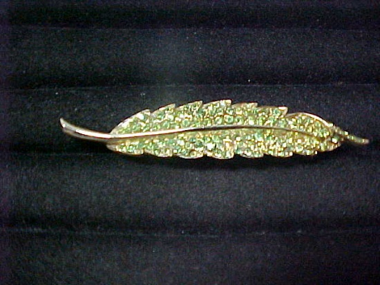 Costume jewelry leaf pin