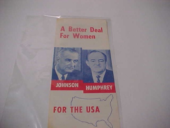 1964 Better Deal For Women campaign brochure