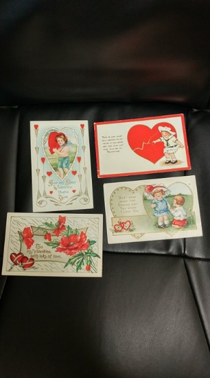 Lot of early 1900s Valentine postcards