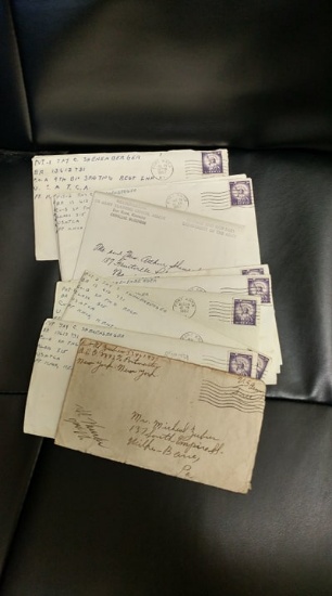 Lot of 1957 letters from soldier to his parents