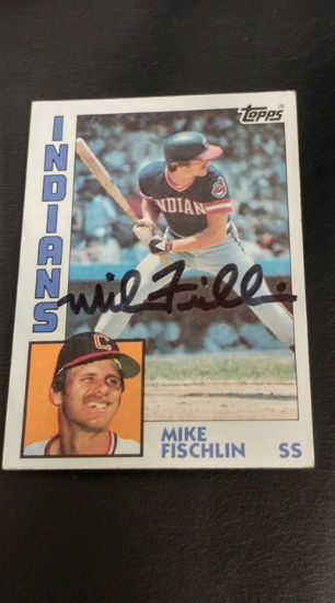 Cleveland Indians Mike Fischlin signed card