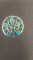 Pretty blue rhinestone pin