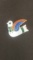 Sterling silver & enamel dove pin