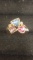 Ladies rhinestone cocktail ring size 9