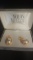 Nolan Miller cabochon & rhinestone earrings in box