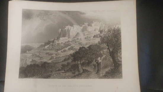 1800s 9x12 Church of the Nativity Bethlehem print