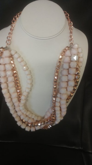 26"  multi strand statement piece necklace