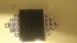 Stylish rhinestone geometric brooch