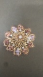 Beautiful rhinestone costume brooch