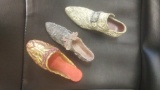 Lot of resin ladies fashion shoe figurines
