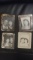 Old photograph lot with metal frames