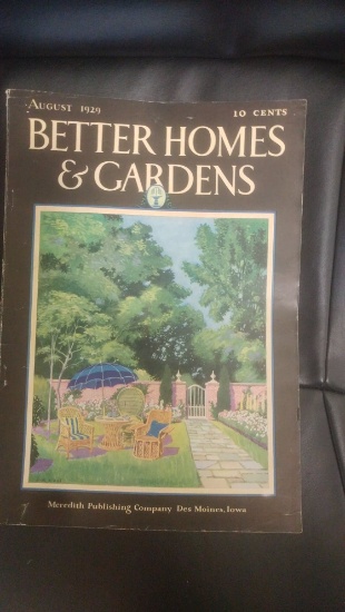 August 1929 Better Homes & Gardens magazine