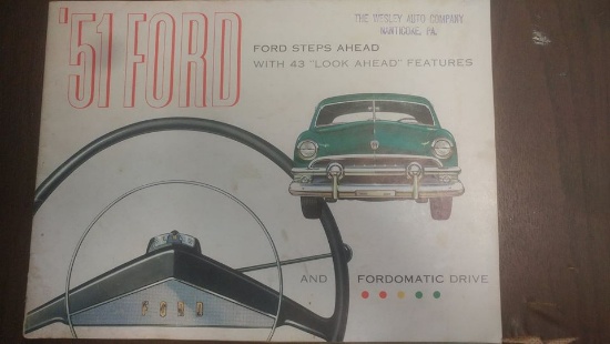 1951 Ford dealers 28 page catalog