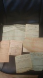 Early 1900s school, city and poor tax receipts